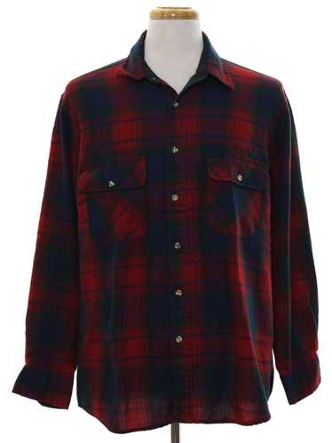 1980's Sears Mens Store Mens Flannel Shirt - image 1