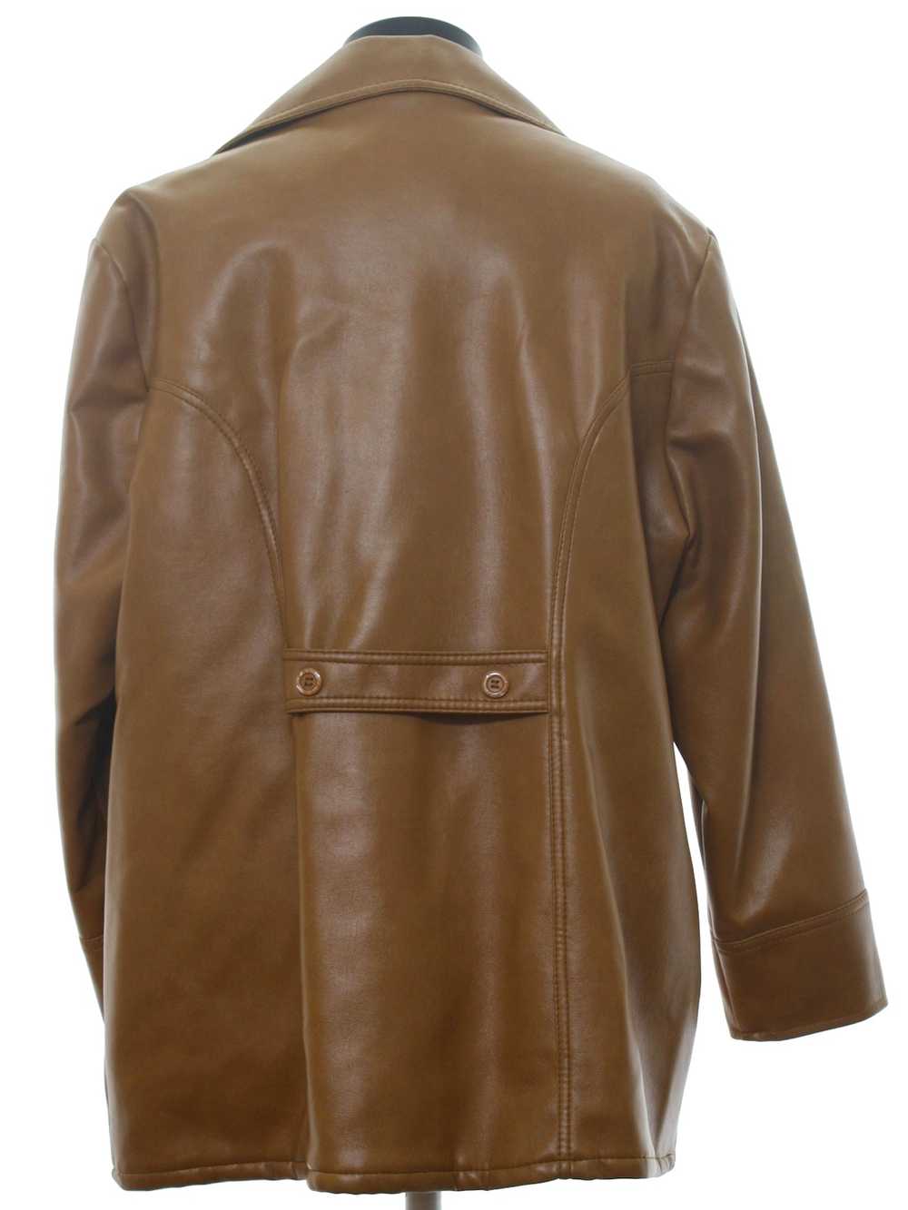 1970's K Mart Leather Look Women Vinyl Coat Jacket - image 3
