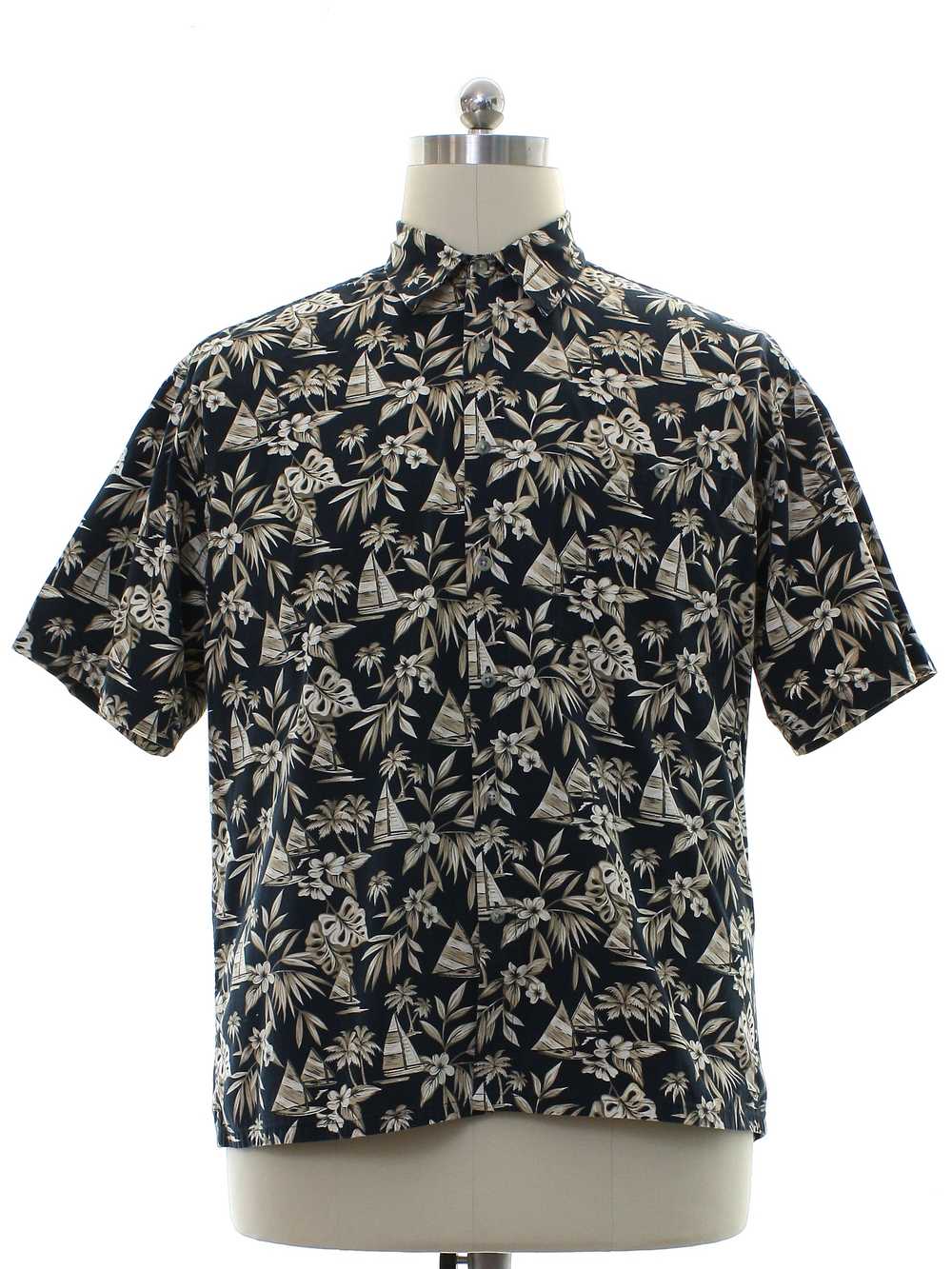 1990's Pierre Cardin Mens Hawaiian Shirt - image 1