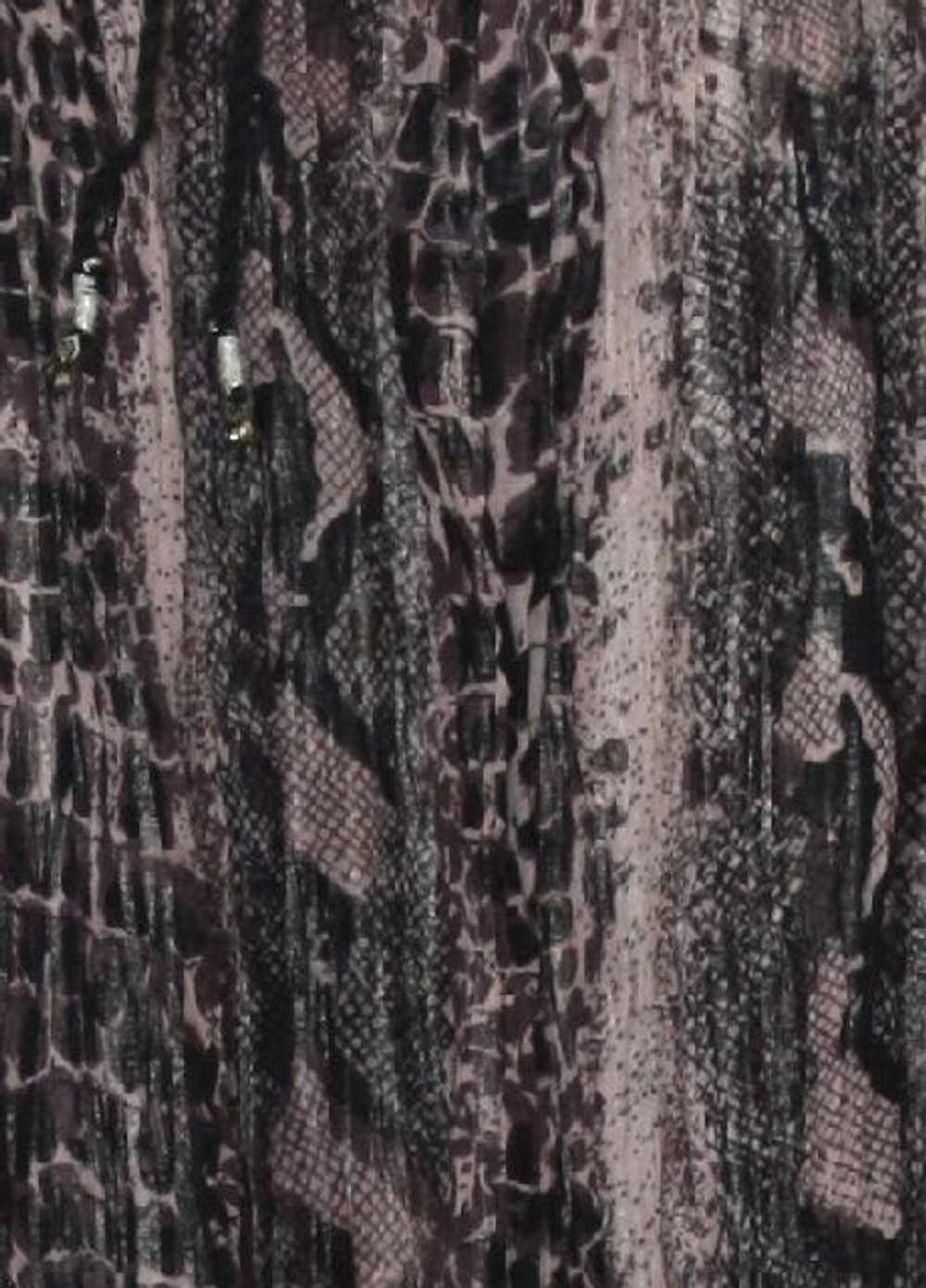 1990's Wild Cat Slightly Sheer Snake Skin Print B… - image 2