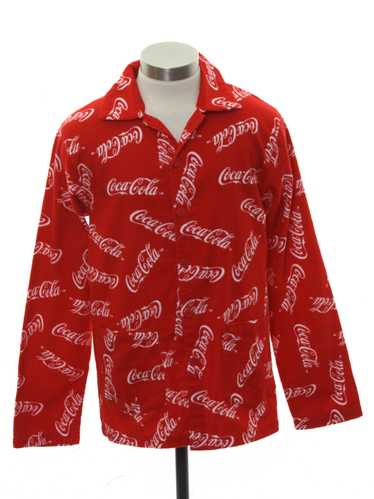 1990's Coca Cola Mens or Boys Pajama Top Shirt - image 1