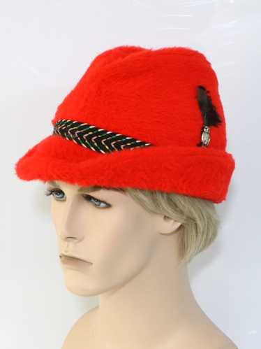 1960's Size Label Mens Fake Fur Fedora Hat