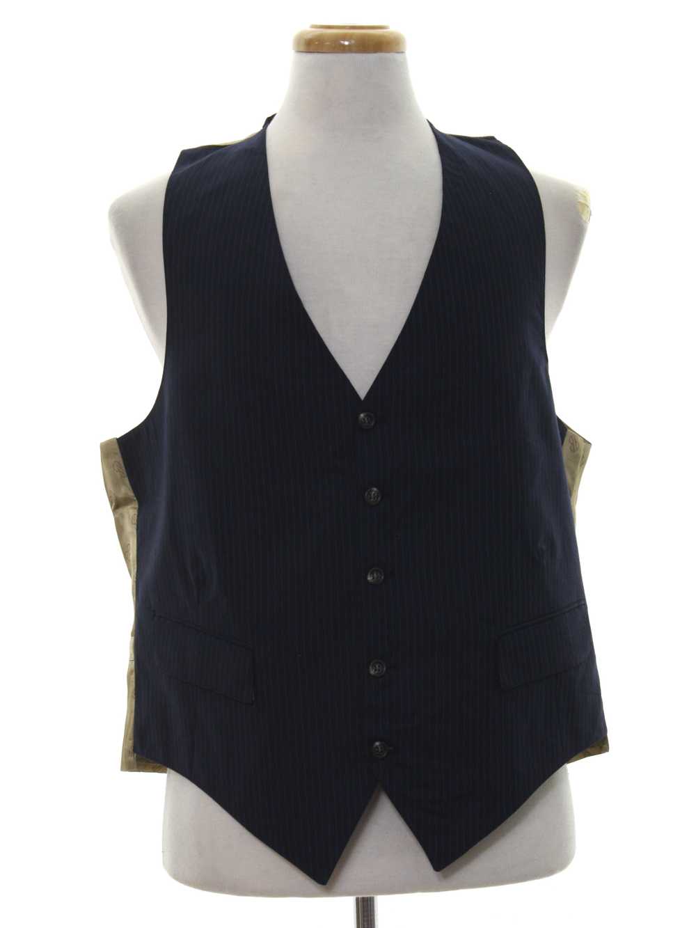 1980's Bill Blass Mens Totally 80s Wool Suit Vest - image 1