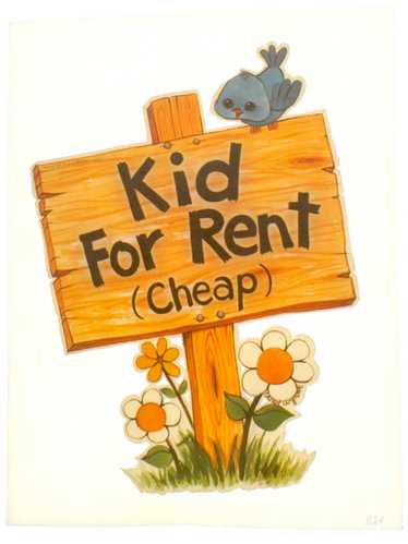 1970's Kid For Rent Iron-Ons - Cheesy Themes