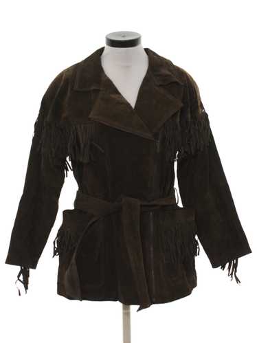 1980's Bagatelle Womens Suede Fringed Leather Jack