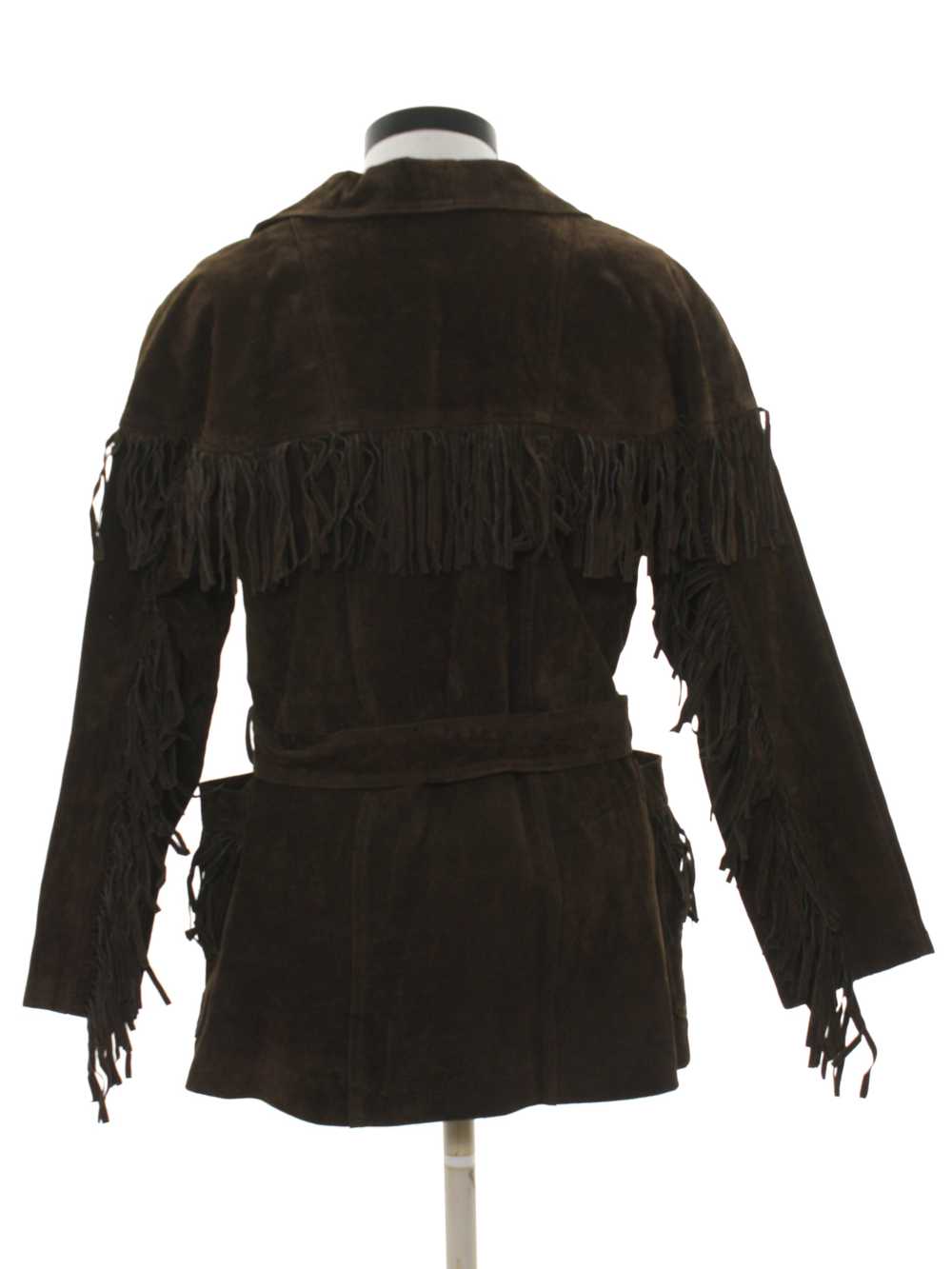 1980's Bagatelle Womens Suede Fringed Leather Jac… - image 3