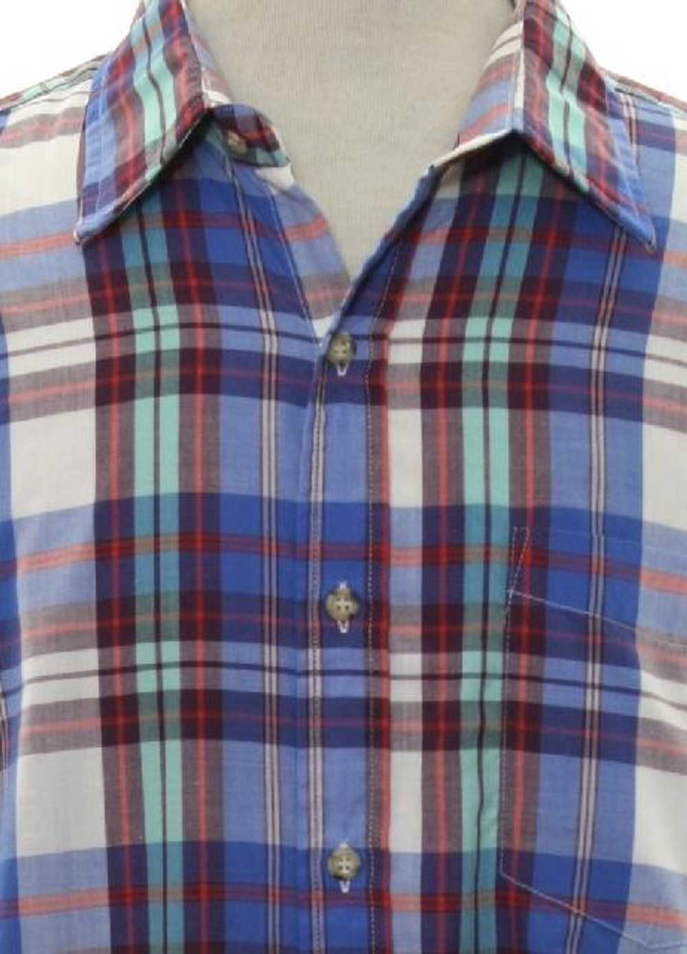 1980's Mervyns Mens Collection Mens Plaid Shirt - image 2