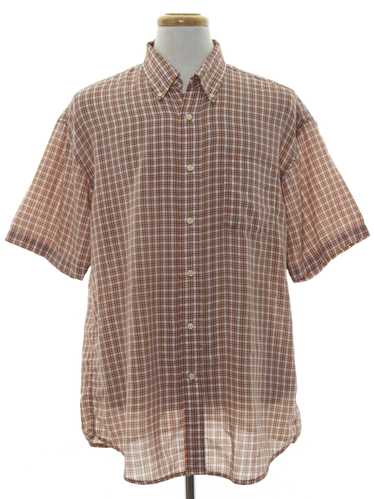 1980's Basic Editions Mens Plaid Shirt - image 1