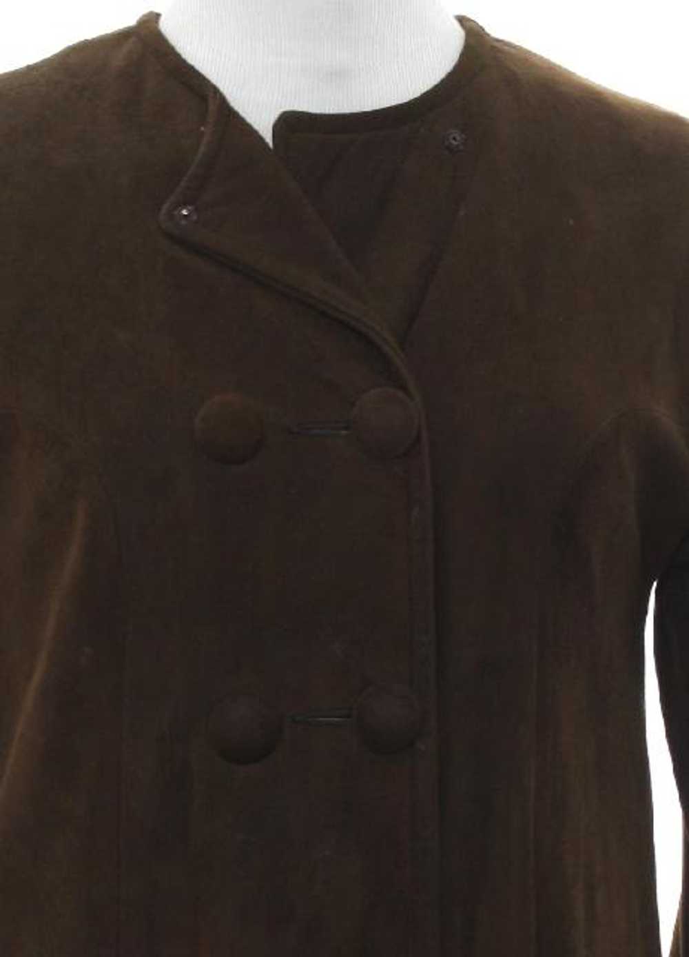 1960's Womens Leather Duster Coat Jacket - image 2