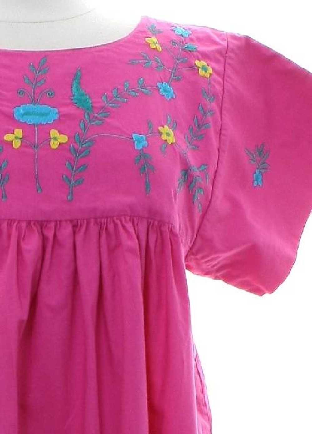 1970's Embroidered Hippie Dress - image 2