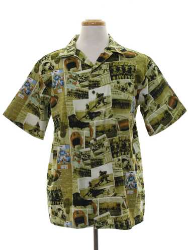 1990's Mens Photo Print Sport Shirt