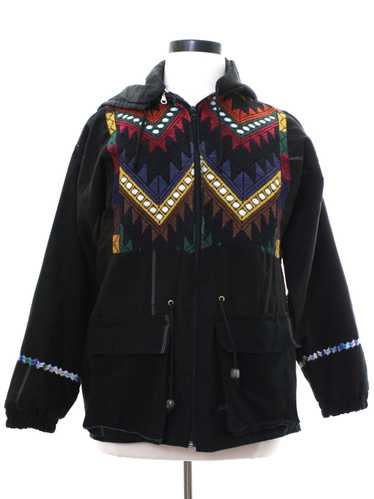 1990's Womens Southwestern Style Hippie Jacket