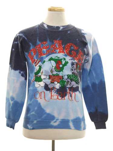 Jerzees Unisex Hand Tie Dyed Ugly Christmas Sweat… - image 1