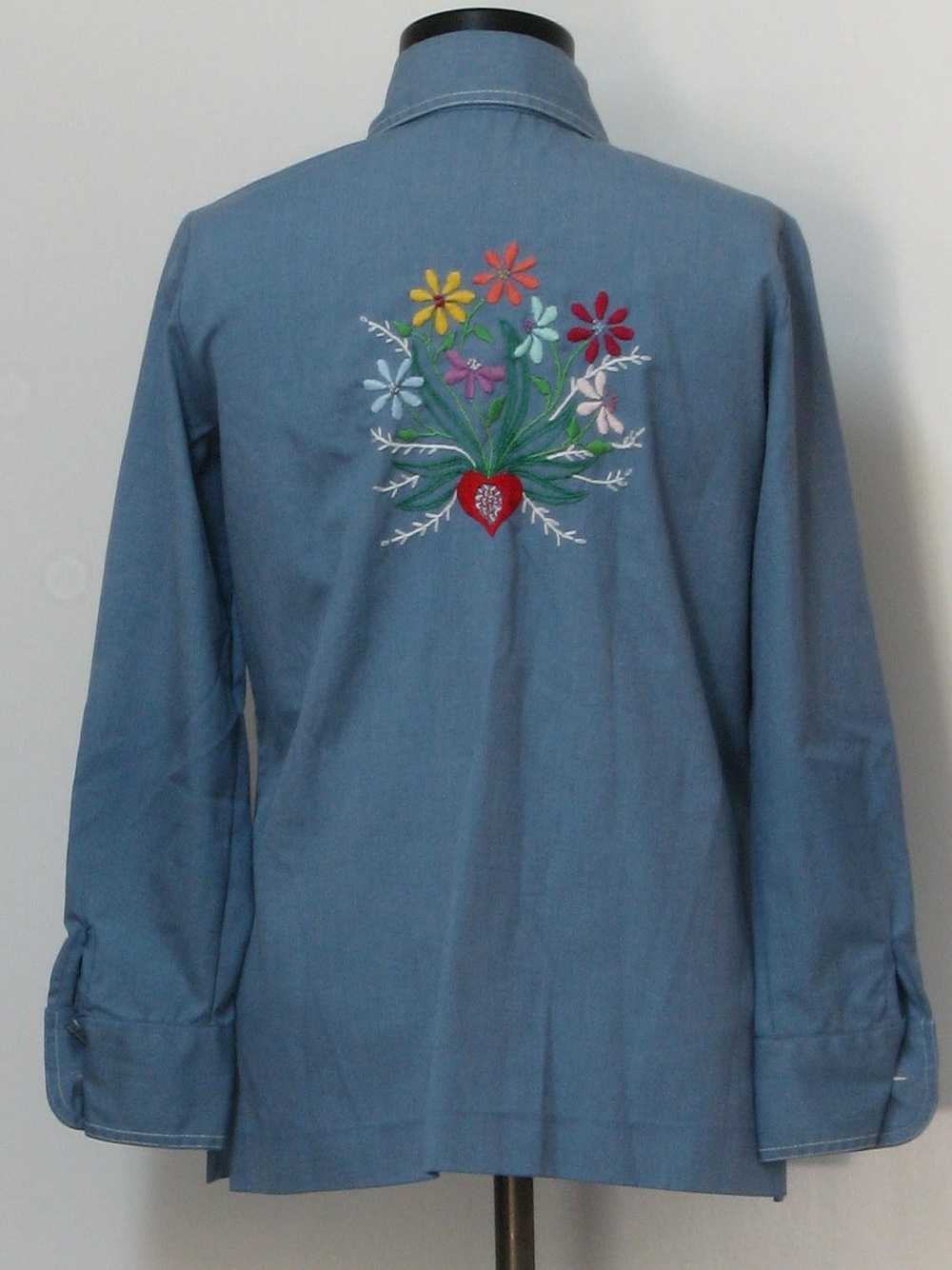 1970's Koret Women Embroidered Hippie Shirt Jacket - image 3