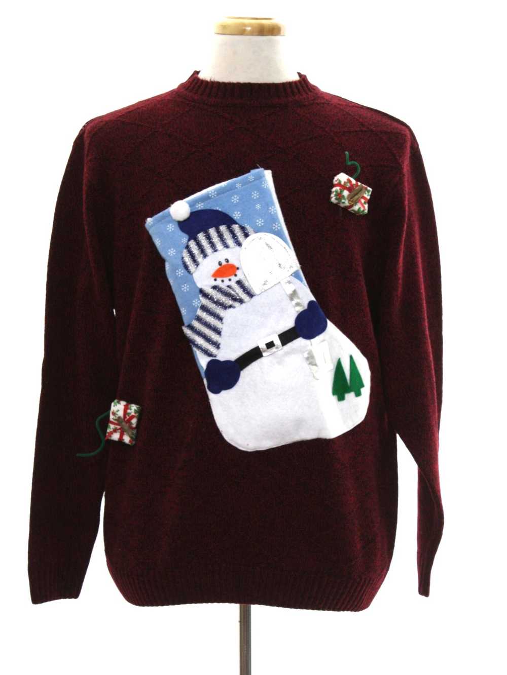 Protege Mens Hand Embellished Ugly Christmas Swea… - image 1