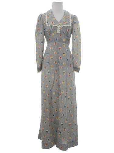 1970's Hippie Prairie Maxi Dress - image 1