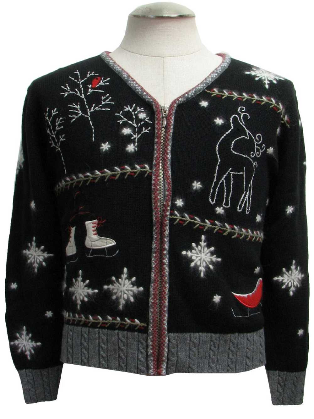 Holiday Lodge Womens Ugly Christmas Sweater - image 1