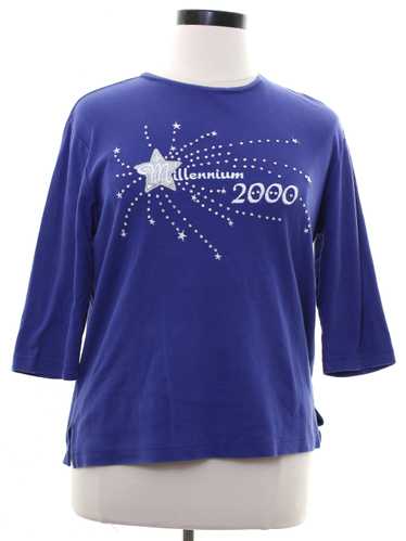 1990's Karen Scott Womens Y2k Millennium T-Shirt