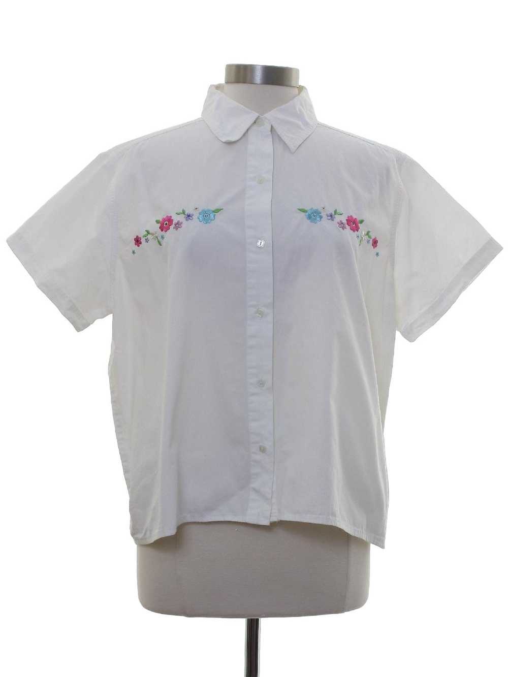 1990's Womens Embroidered Shirt - image 1
