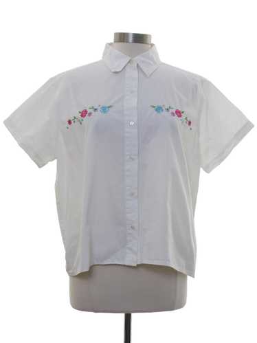 1990's Womens Embroidered Shirt