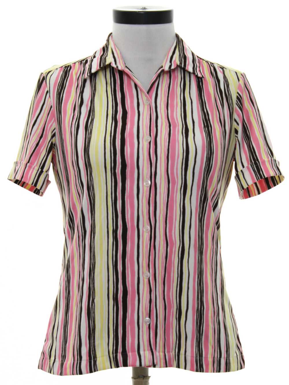 1970's Pykettes Womens Print Shirt - image 1