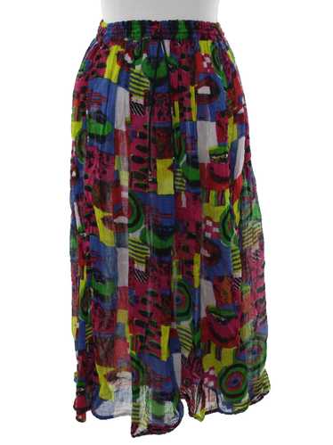 1990's Bold Wicked 90s Broomstick Skirt