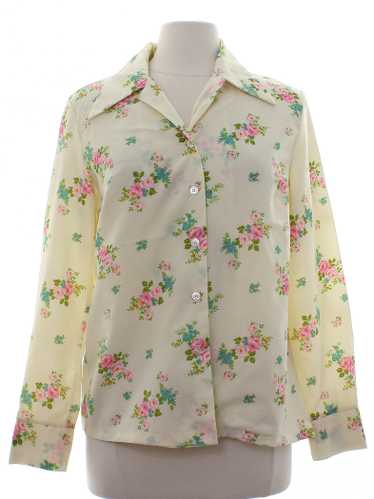 1970's Womens Floral Print Shirt