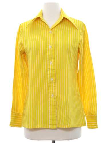 1970's Sears Womens Print Disco Shirt - image 1