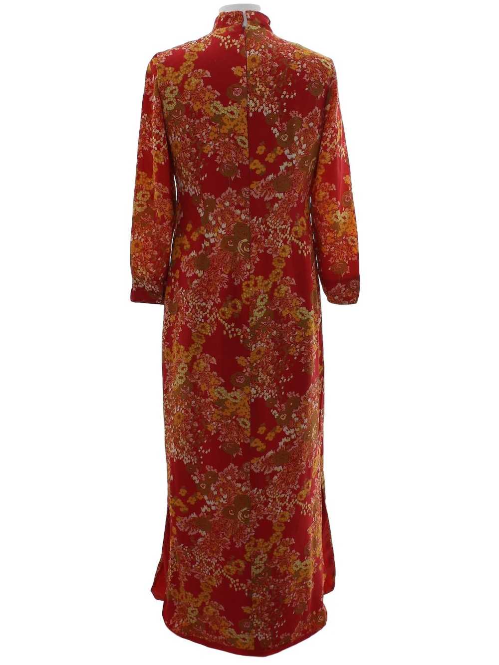 1970's Cheongsam Style Maxi Dress - image 3