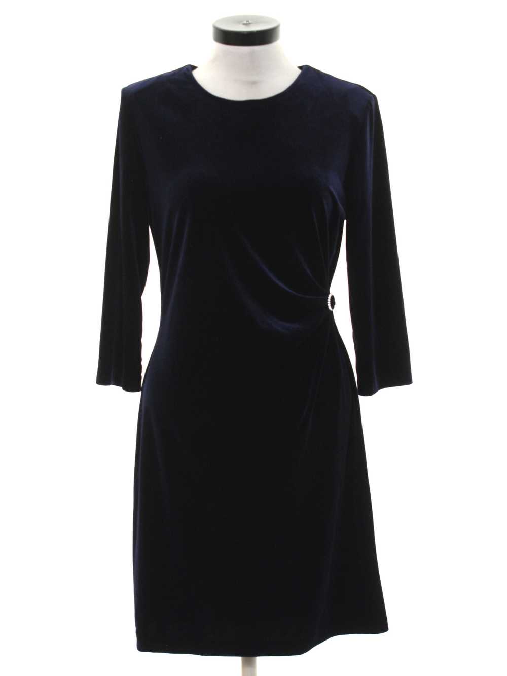 1990's Connected Petites Velvet Cocktail Dress - image 1