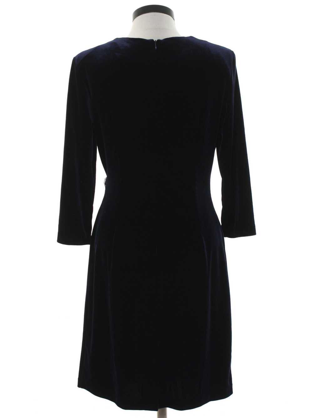 1990's Connected Petites Velvet Cocktail Dress - image 3