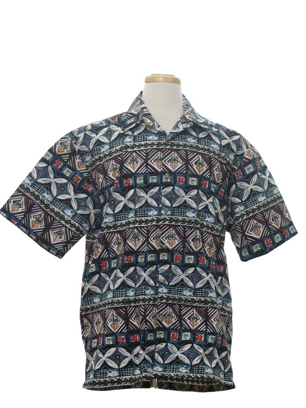 1990's Kahala Hawaiian Islands Mens Hawaiian Shirt - Gem