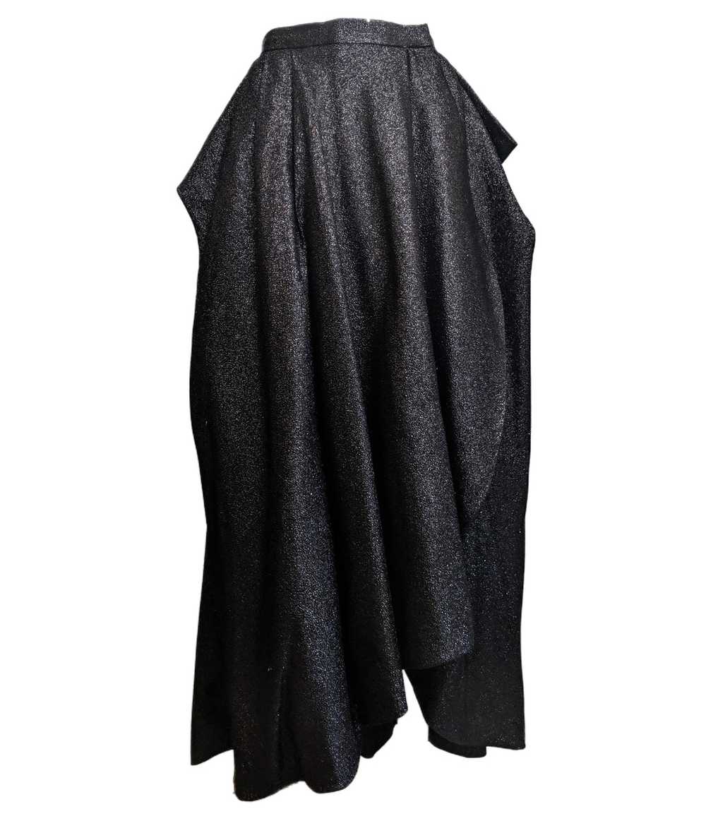 Ungaro Couture Black Lurex Wrap Full Length Skirt - image 1