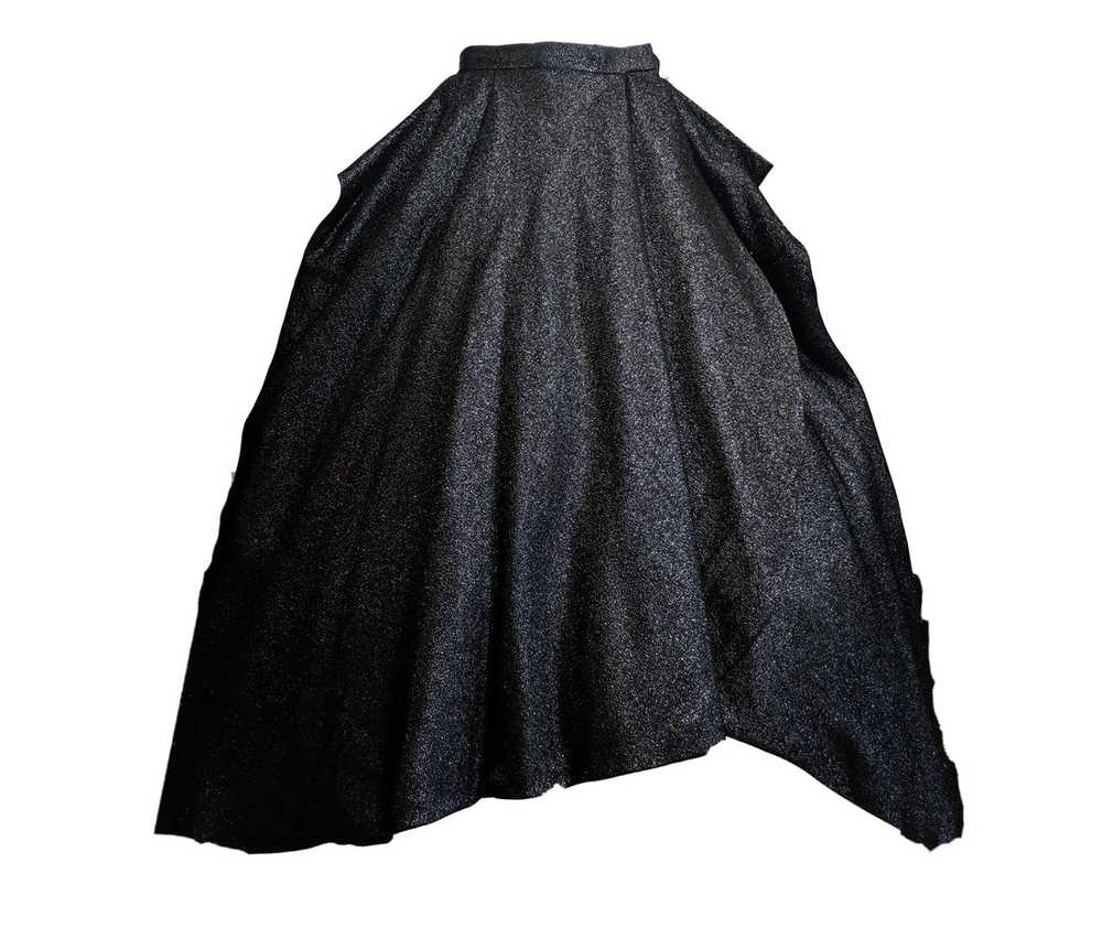 Ungaro Couture Black Lurex Wrap Full Length Skirt - image 4