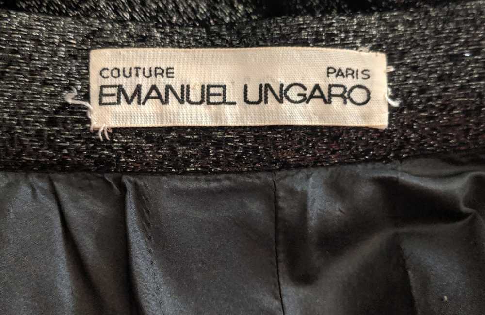 Ungaro Couture Black Lurex Wrap Full Length Skirt - image 5