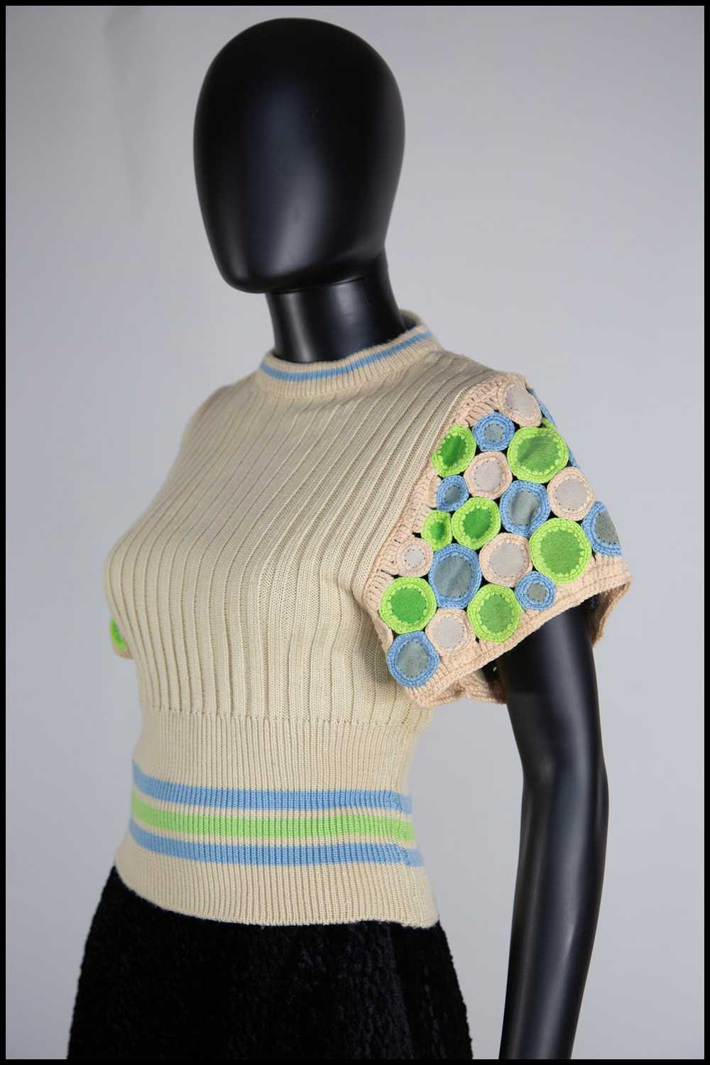 Vintage 1970s Wenjilli Designer Knit Top - image 1