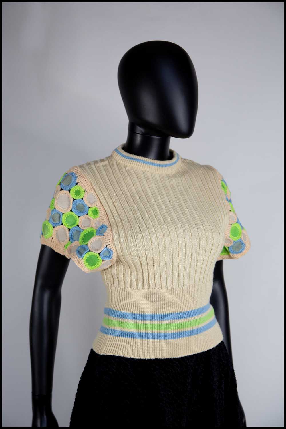 Vintage 1970s Wenjilli Designer Knit Top - image 2