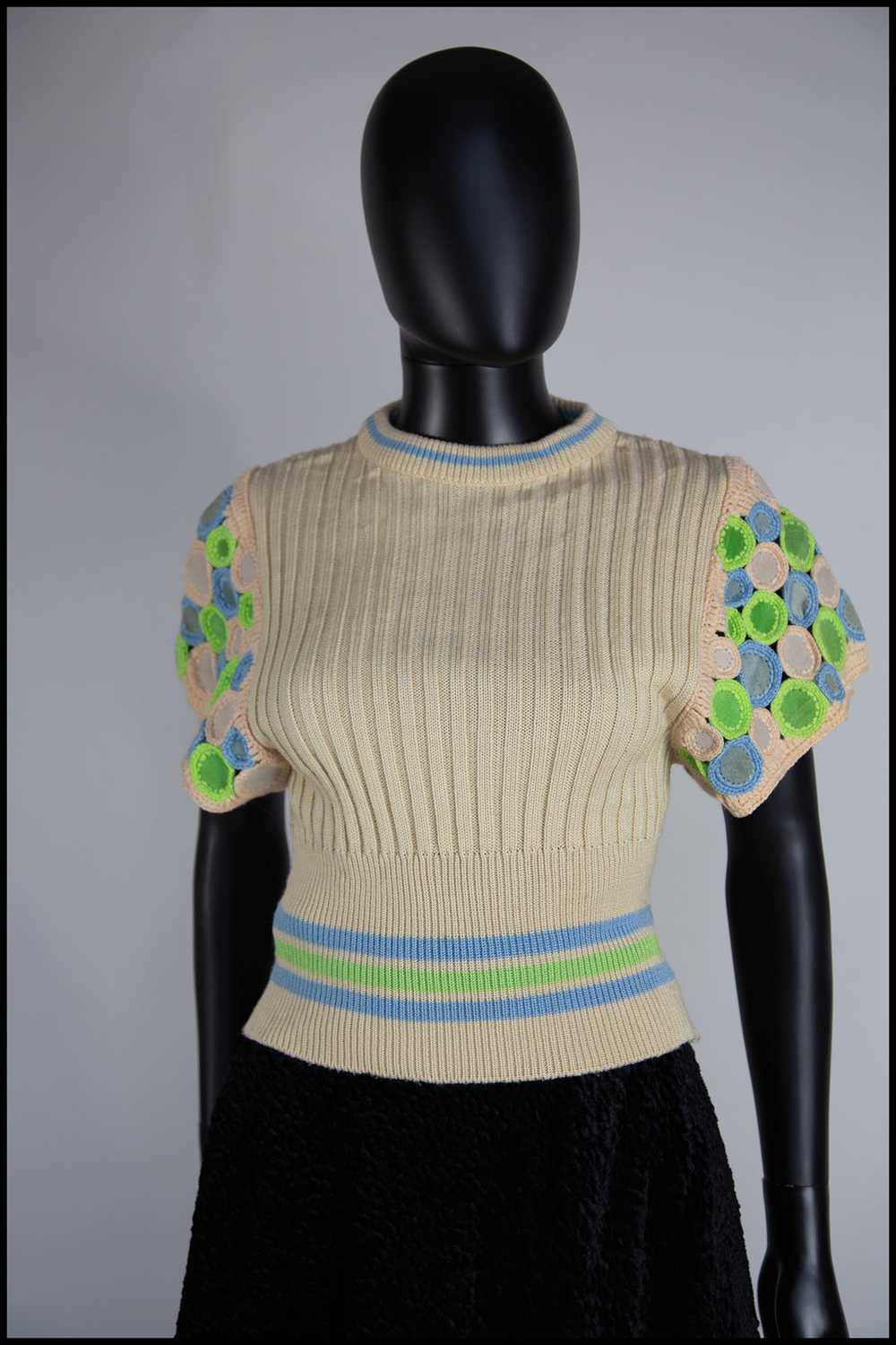 Vintage 1970s Wenjilli Designer Knit Top - image 5