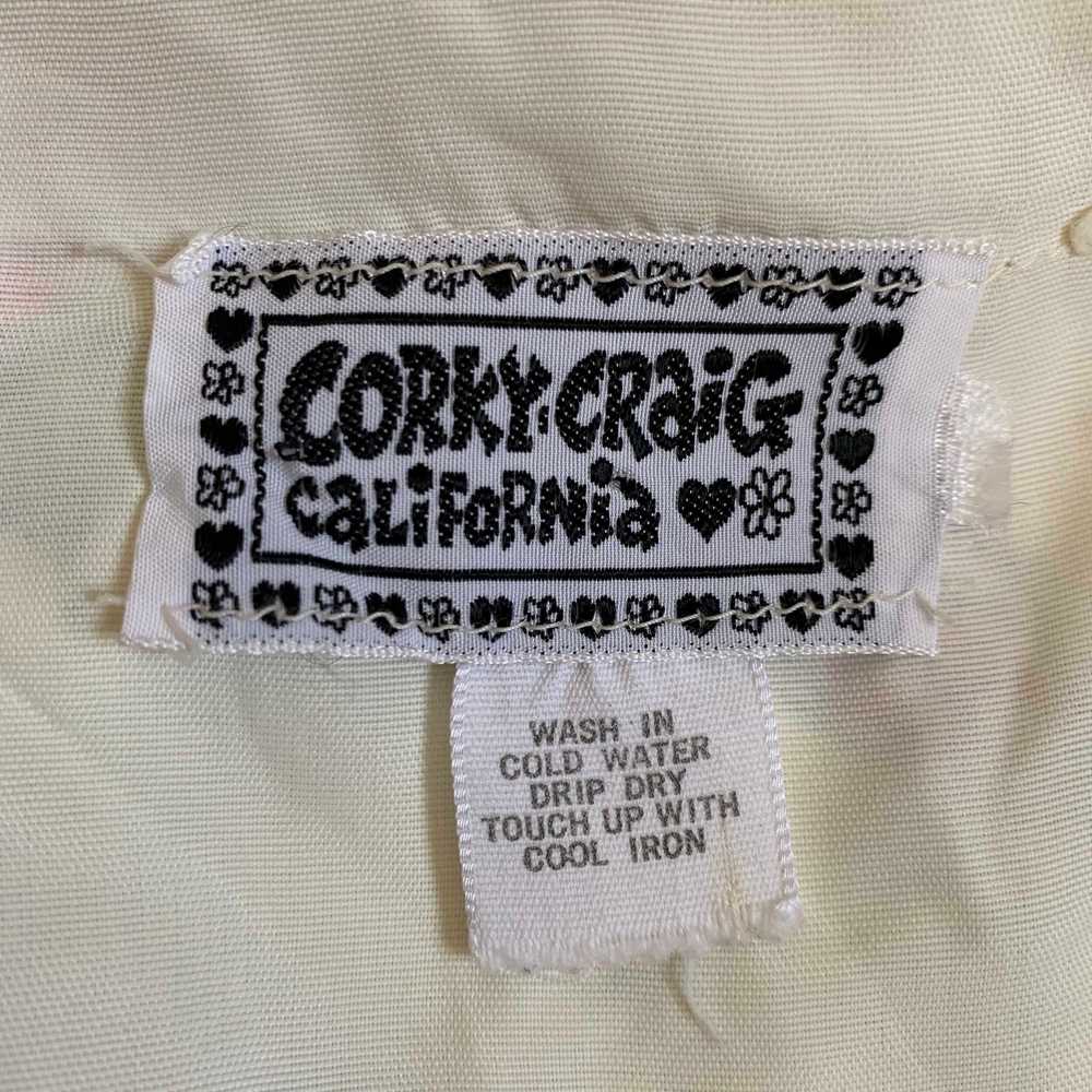 1970s Corky Craig Rose Print Maxi Dress - image 7