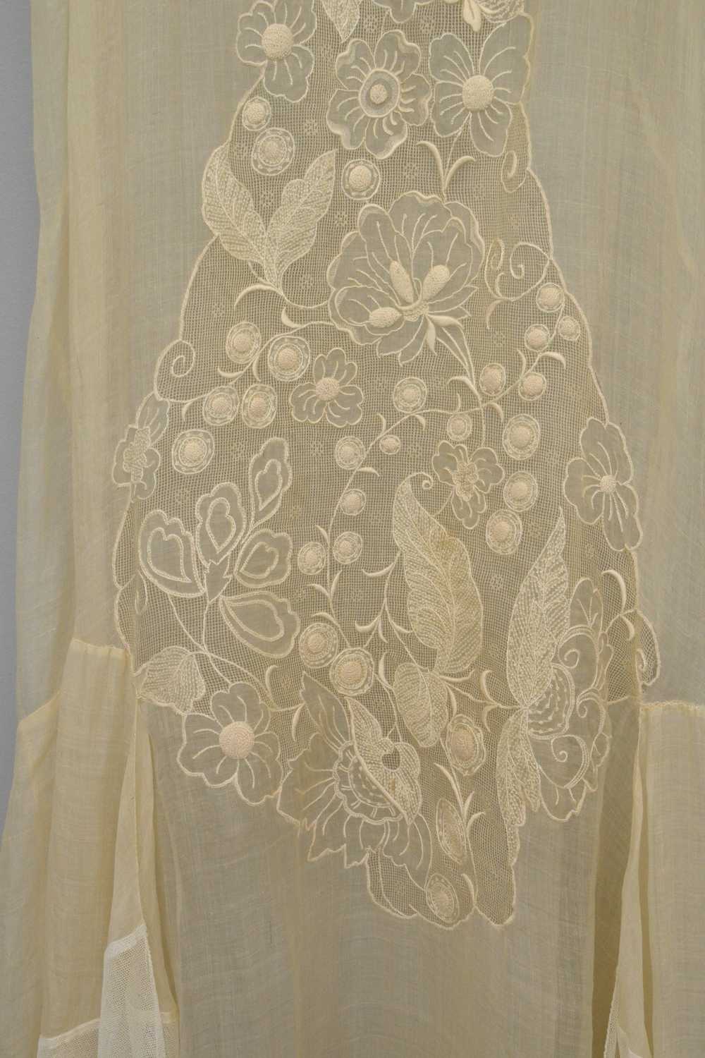 1920s 30s Deco Flapper Dress Gown | Sheer Gauzy E… - image 6