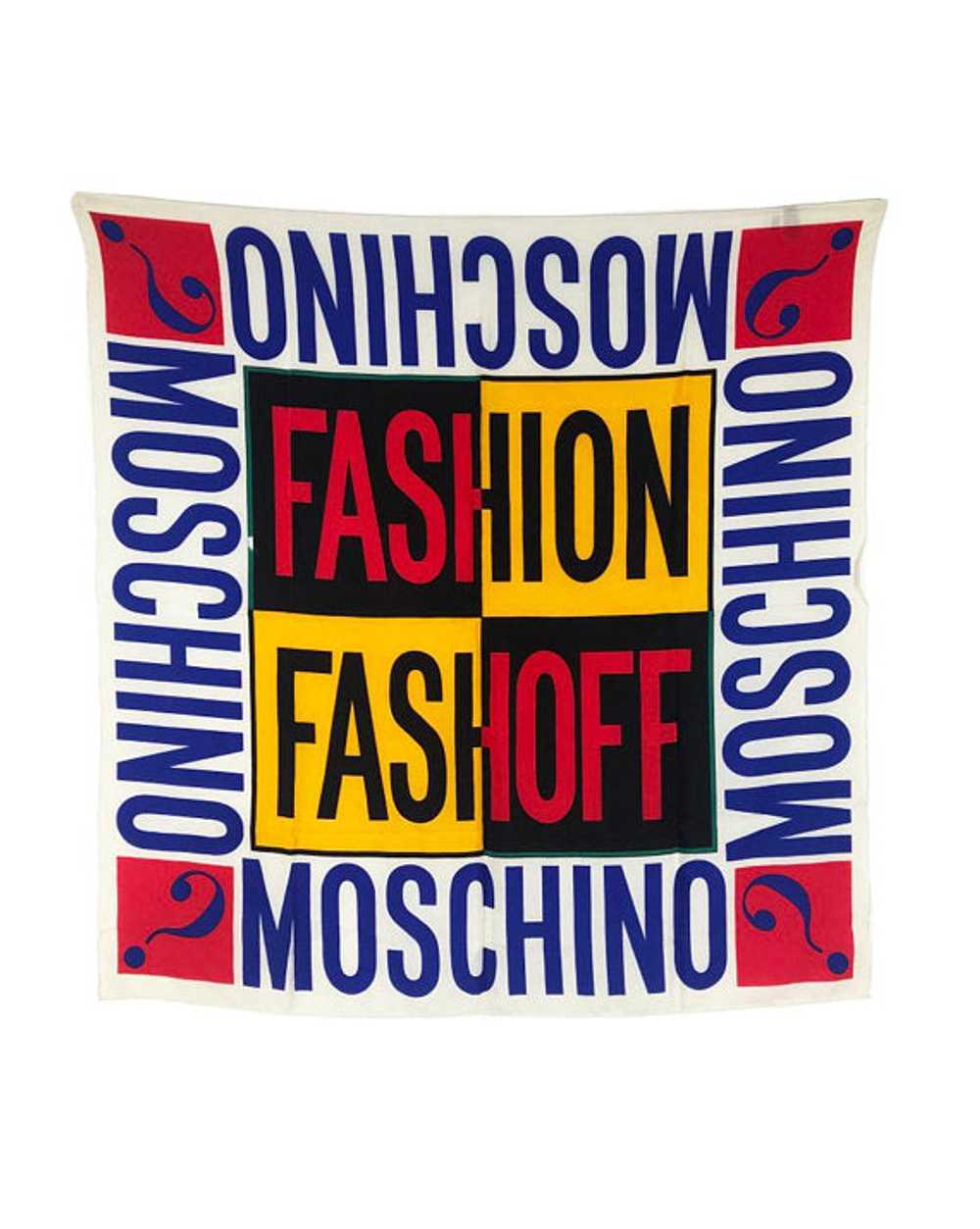 Moschino 1990s Logo Slogan Scarf - image 1
