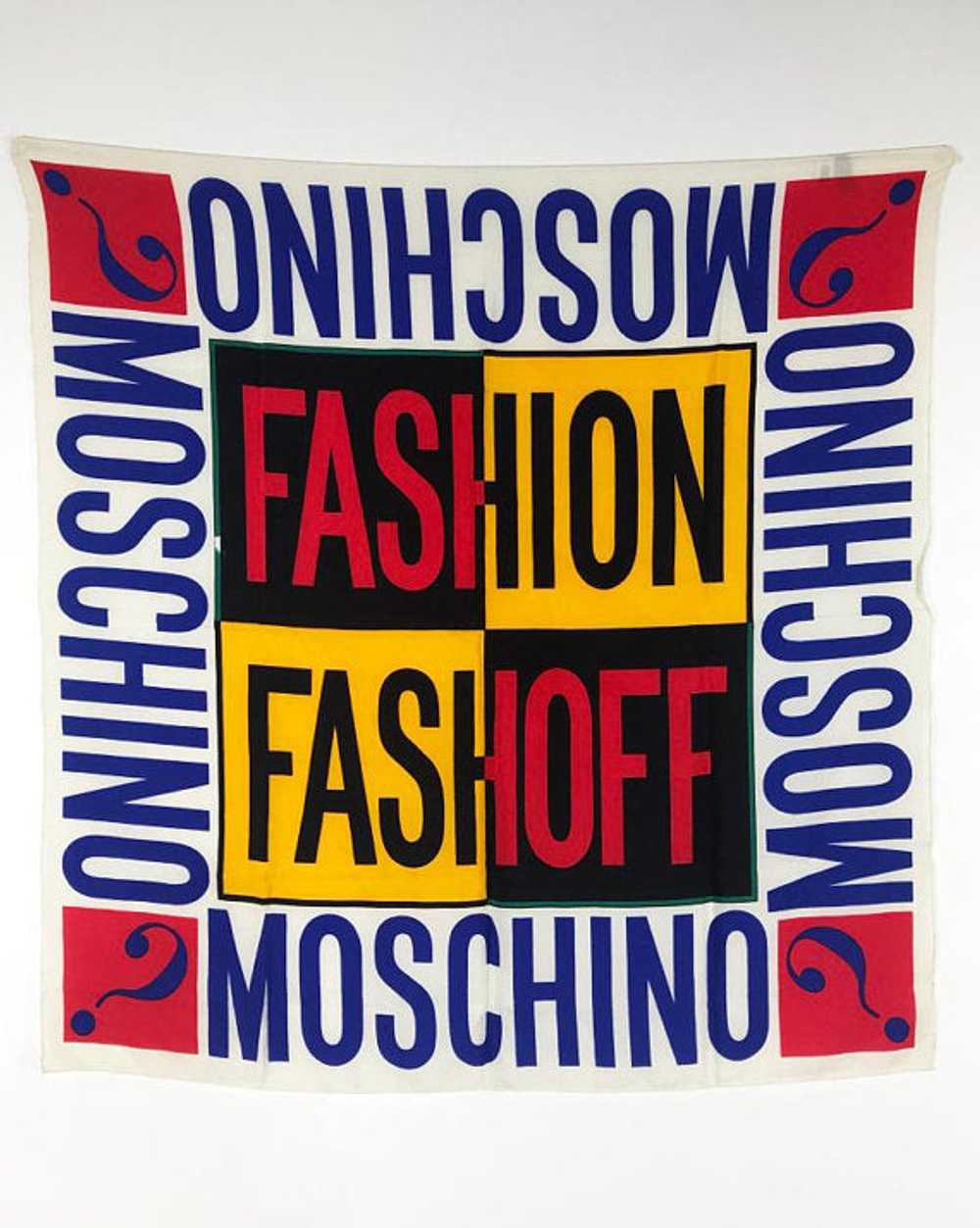 Moschino 1990s Logo Slogan Scarf - image 5