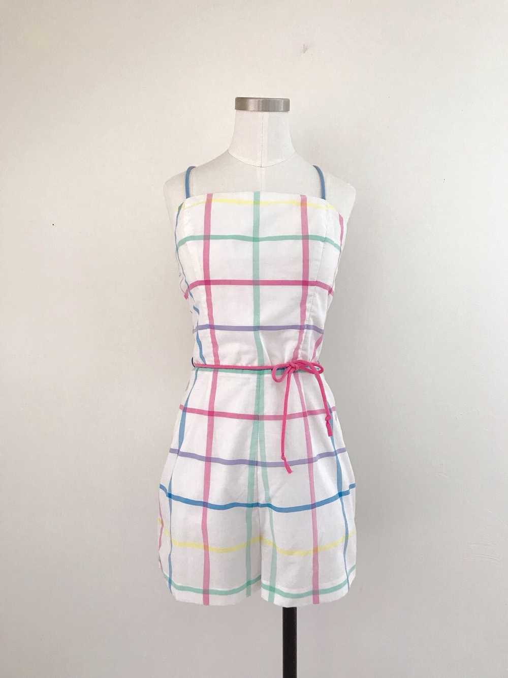 1980s Pastel Rainbow Romper - image 1