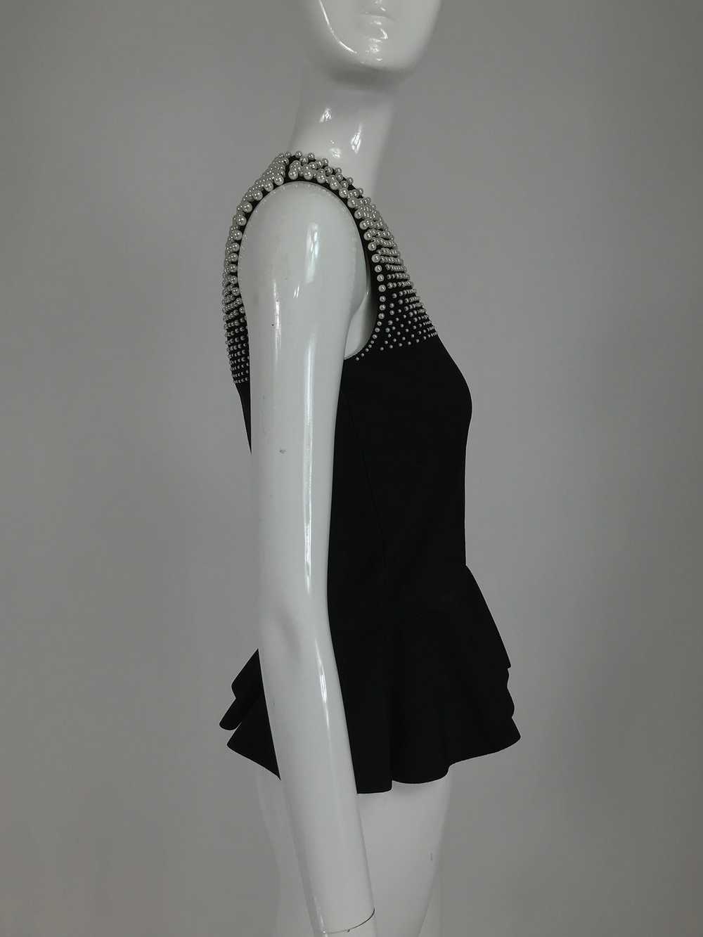 Alexander McQueen Pearl Bodice Sleeveless Peplum … - image 3