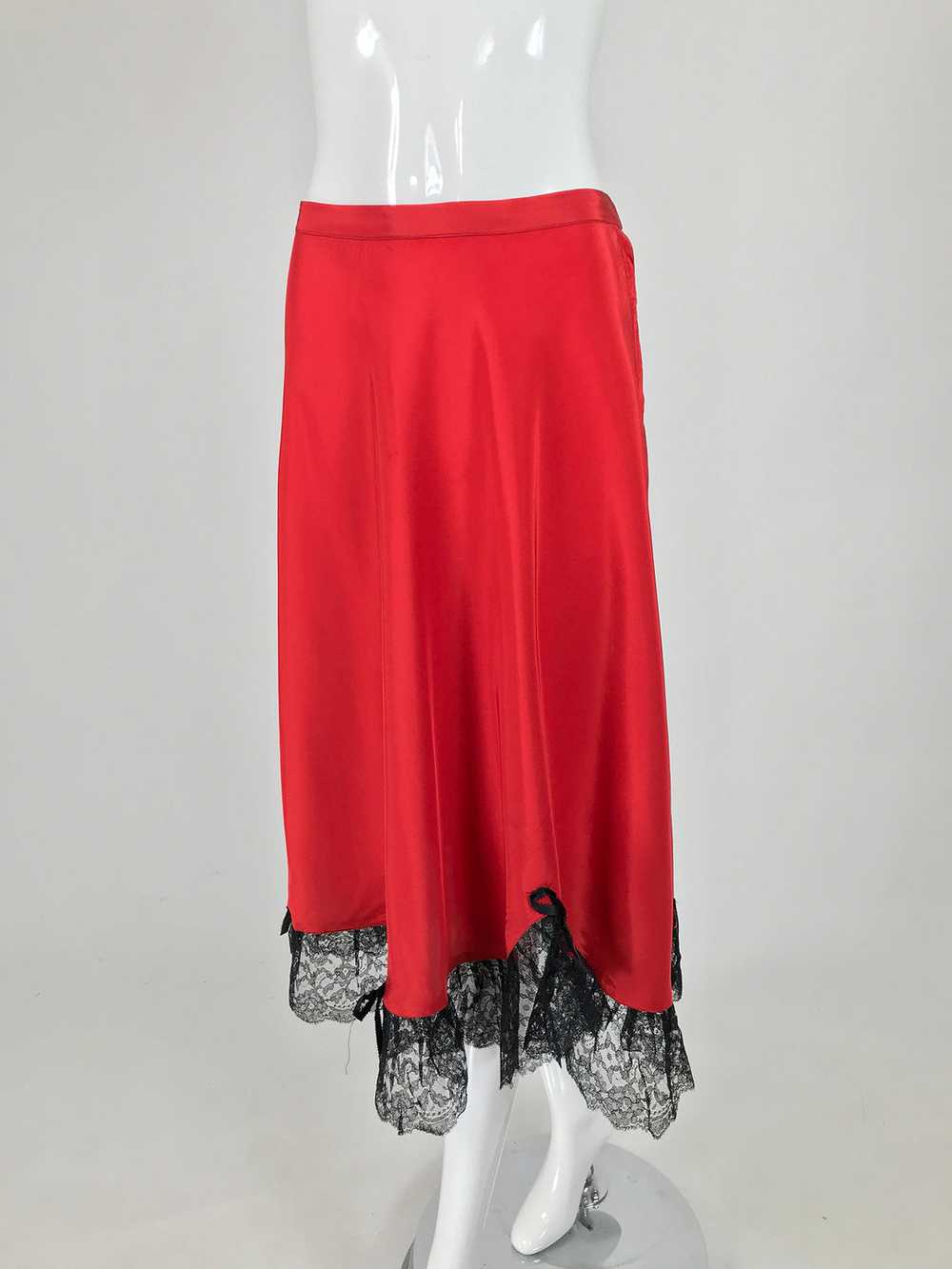 Joan's Specialty 1940s Hand Made Red Black Lace L… - image 10