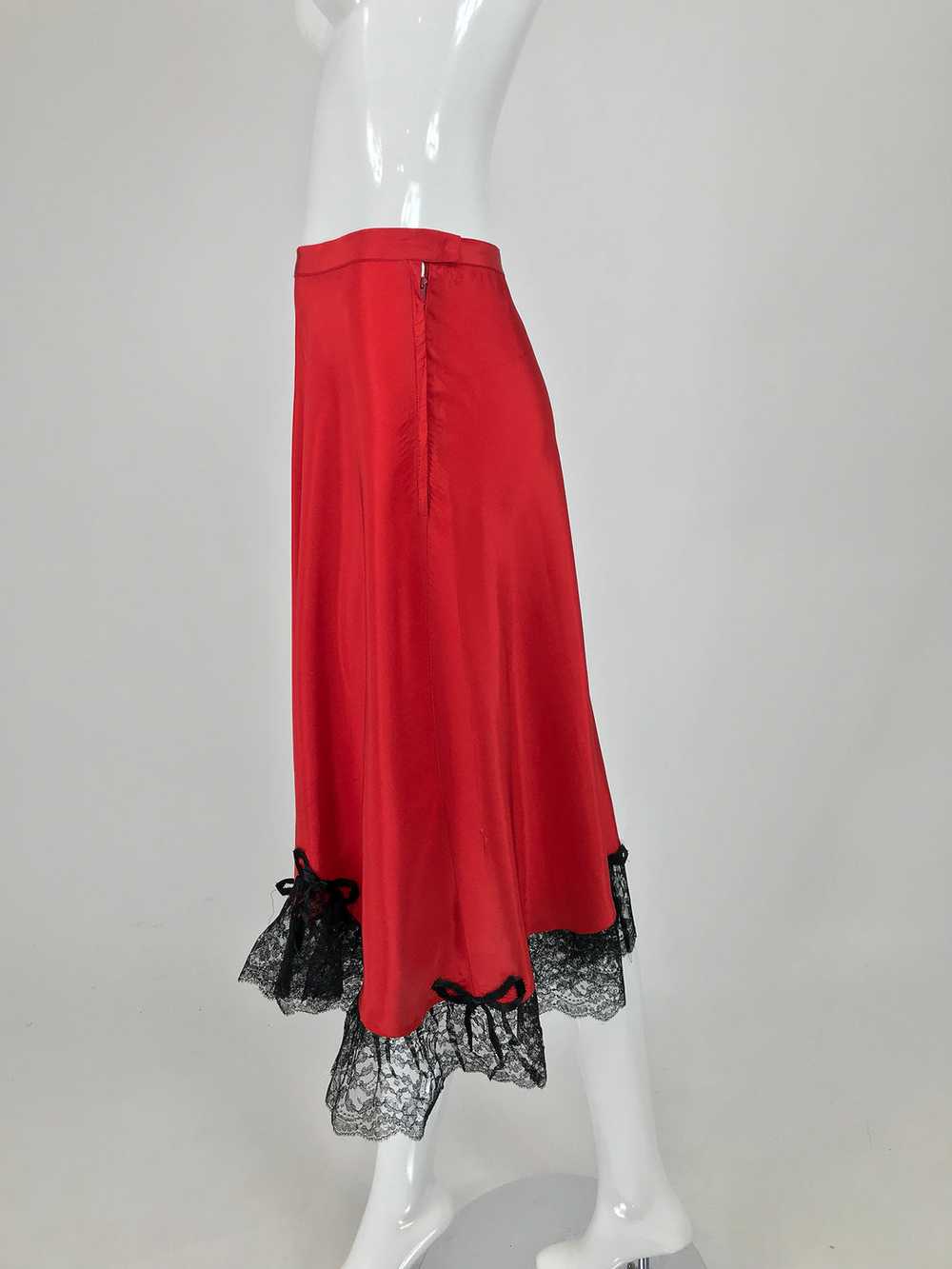 Joan's Specialty 1940s Hand Made Red Black Lace L… - image 11