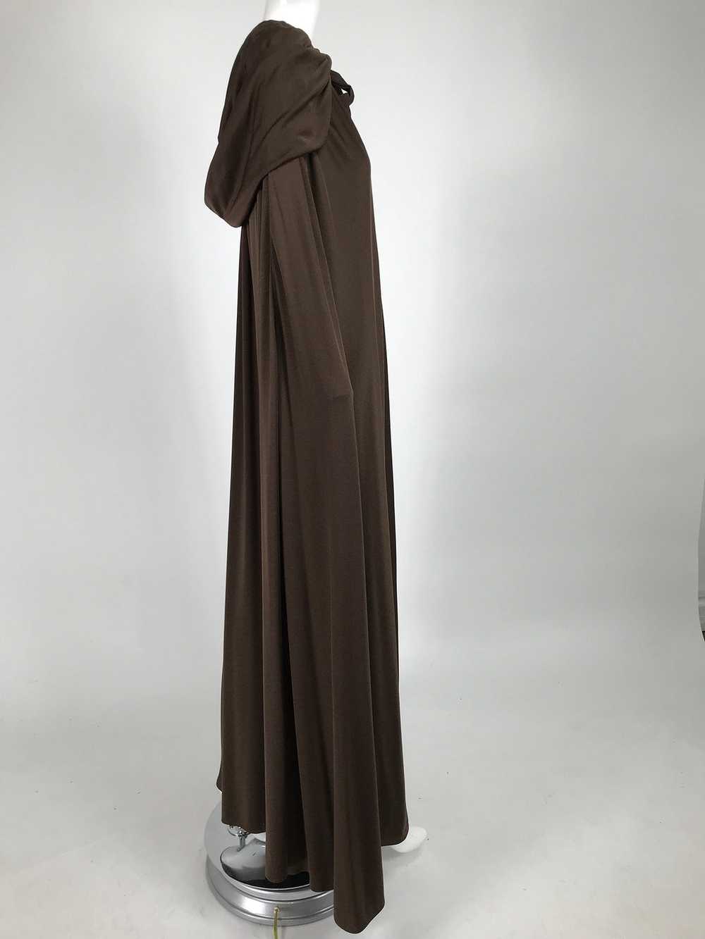 Loris Azzaro Couture Chocolate Brown Silky Jersey… - image 10