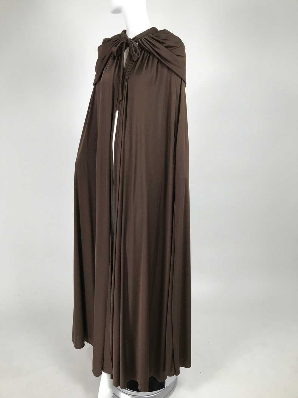 Loris Azzaro Couture Chocolate Brown Silky Jersey… - image 3