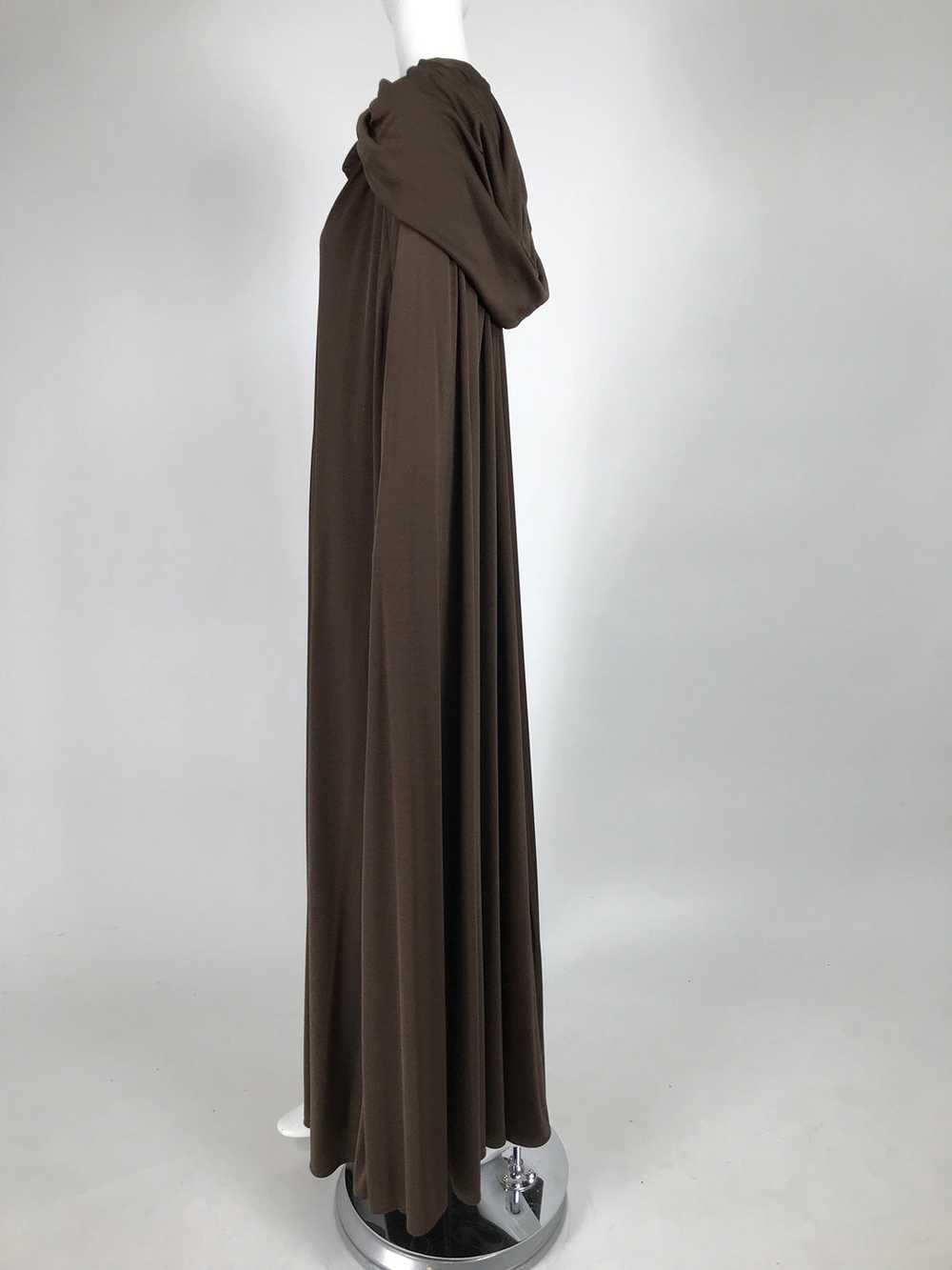 Loris Azzaro Couture Chocolate Brown Silky Jersey… - image 5