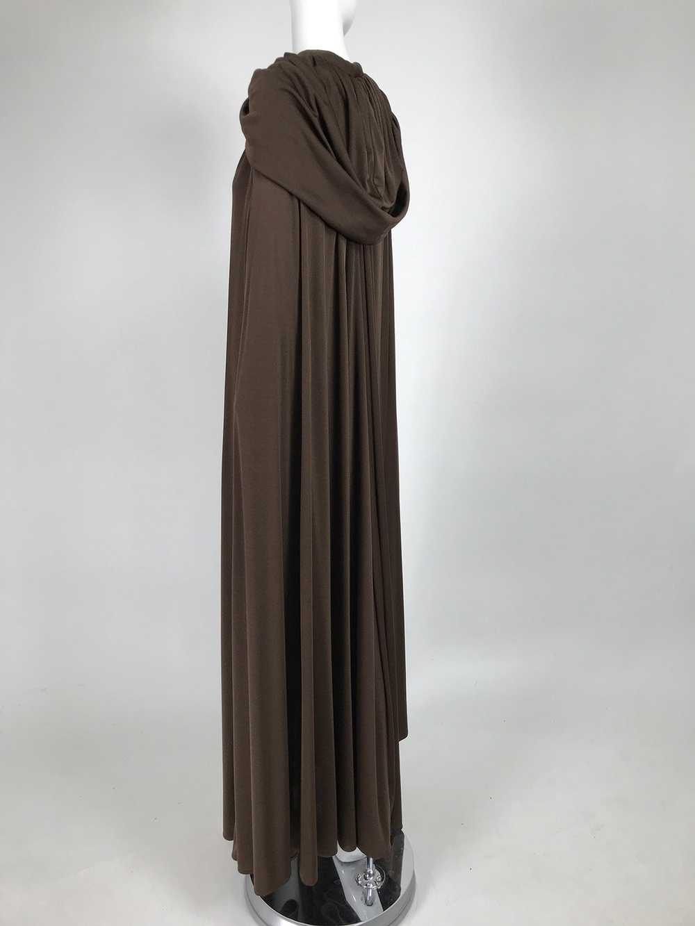 Loris Azzaro Couture Chocolate Brown Silky Jersey… - image 6